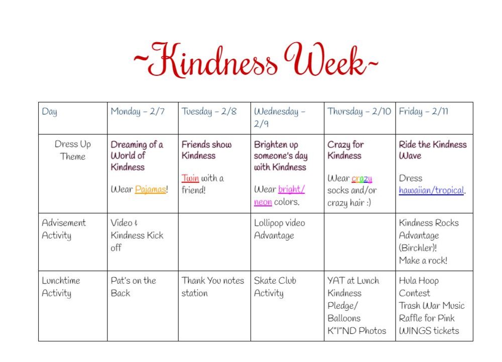 Calendar of Events