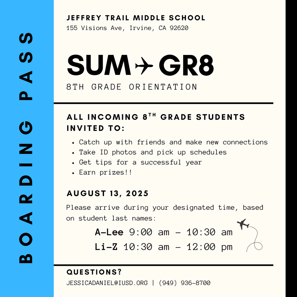 8th Grade Orientation 