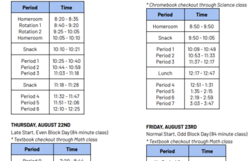 Schedule