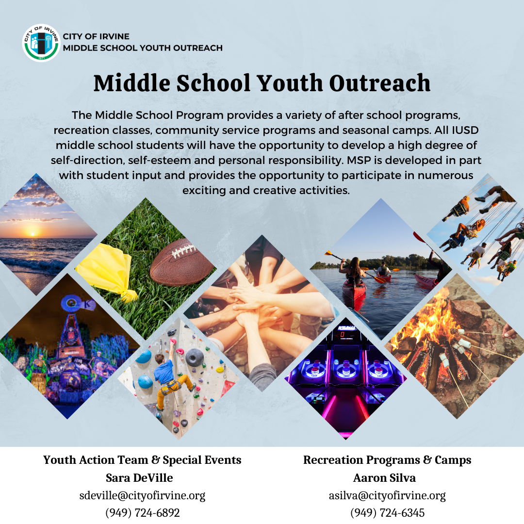 City of Irvine Middle School Youth Outreach